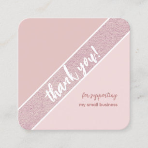 Carré Petit Carte de visite de Merci rose doux