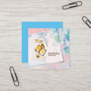 Carré Petit déjeuner de pain sain, Carte de visite Baker