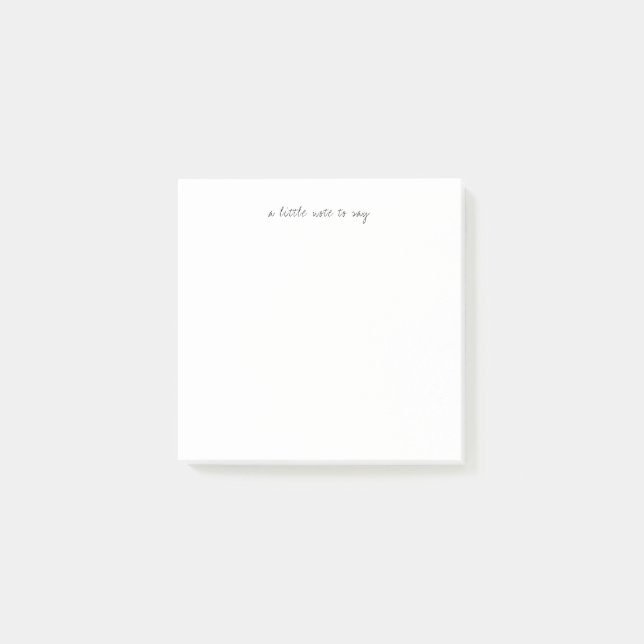 Carré Petit mot pour dire Script Post-it note (Devant)