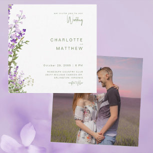Carré photo simple Lavender Mariage blanc