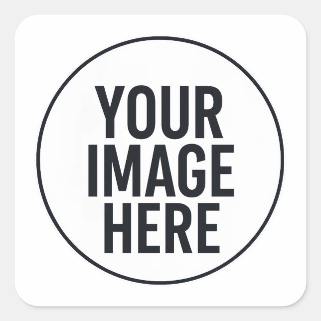 Carré Photo Upload Sticker | Waterproof Square Lable (Devant)