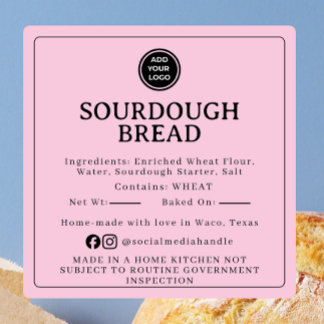 Carré Pink Sourdough Ingredient Cottage Law Sticker