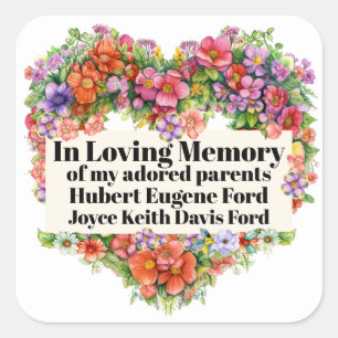 Carré Plaque de livre en Memoriam Sticker