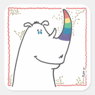 Carré Pride Rhino sticker
