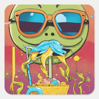 Carré "Quirky Quips : Sticker Hilarious pour le sourire