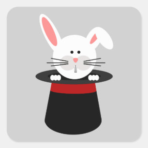 Carré Rabbit dans un Sticker Magicien Casquette