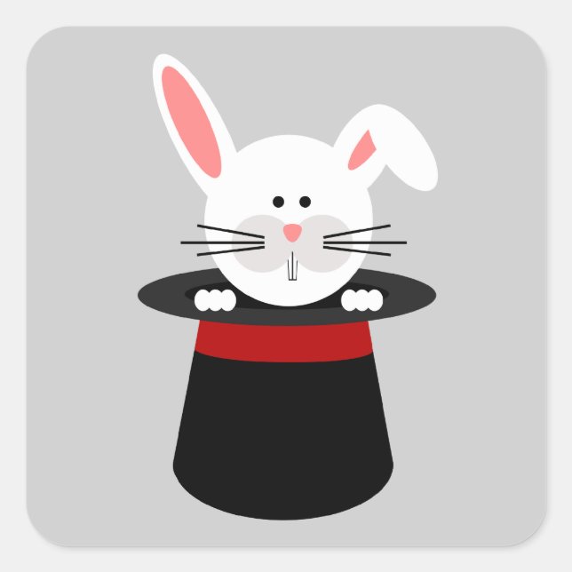 Carré Rabbit dans un Sticker Magicien Casquette (Devant)