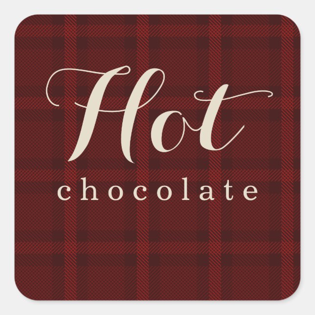 Carré Red Plaid | Sticker pour do-it-yourself cadeau cho (Devant)
