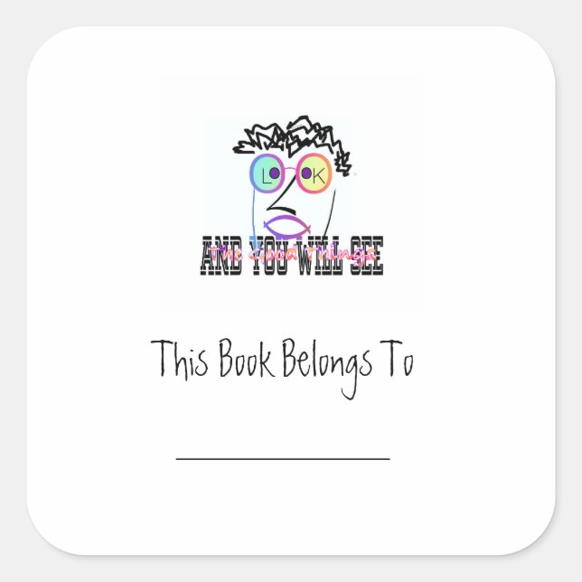 Carré Regardez Et Vous Verrez Sticker Plaque (Devant)