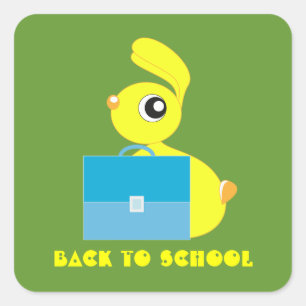 Carré Retourner à l'école Sticker