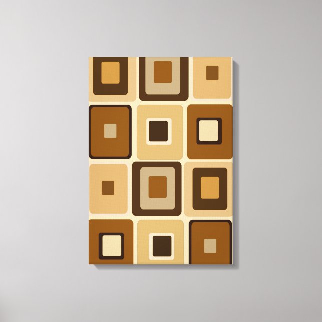 Carré rétro sur toile (Recto)