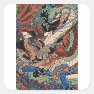 CARRÉ SAMURAI TUANT UN ÉNORME STICKER DE NAKE