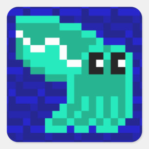 Carré Scinder Lulu le Sticker de la Cuttlefish verte