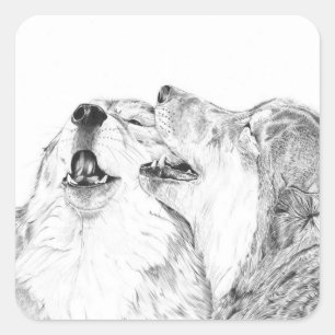 Carré Sérénade - Sticker Wolf