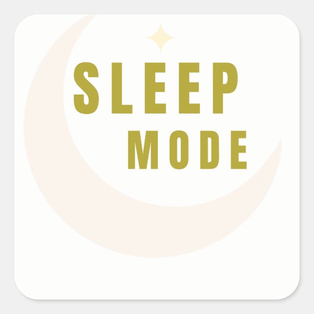 Carré Sleep Mode Moon & Star Sticker (Devant)