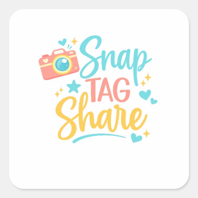 Carré Snap Tag Share Sticker  (Devant)