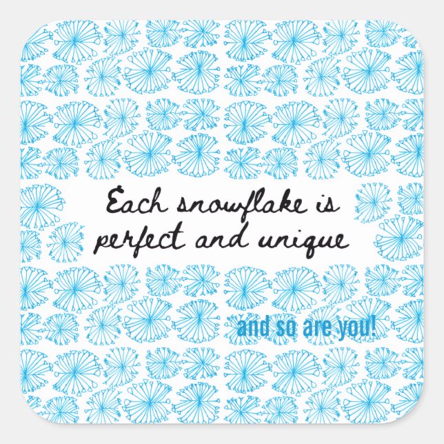 Carré Snowflake Sticker (Devant)