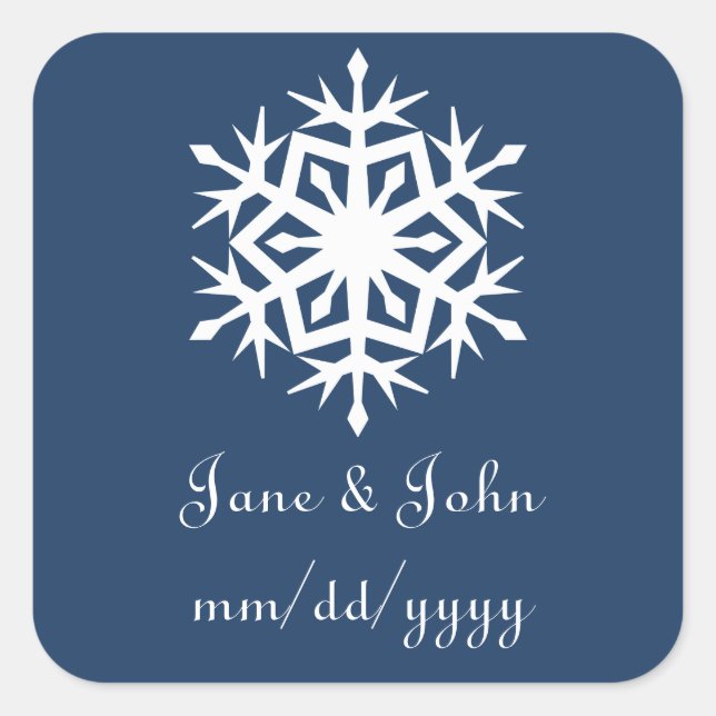Carré Snowflakes d'hiver dans Sticker Marine (Devant)