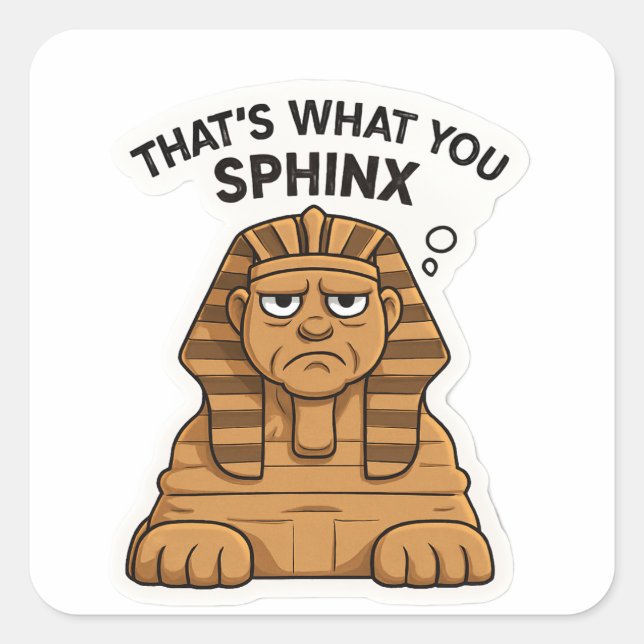 Carré Sphinx Premium Vinyl Sticker (Devant)
