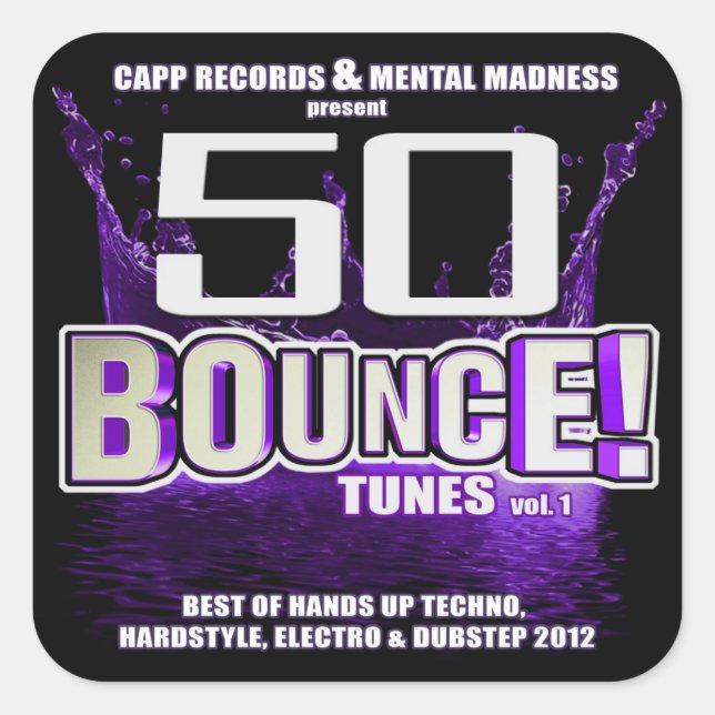 Carré Sticker 50 Bounce Tunes (Devant)