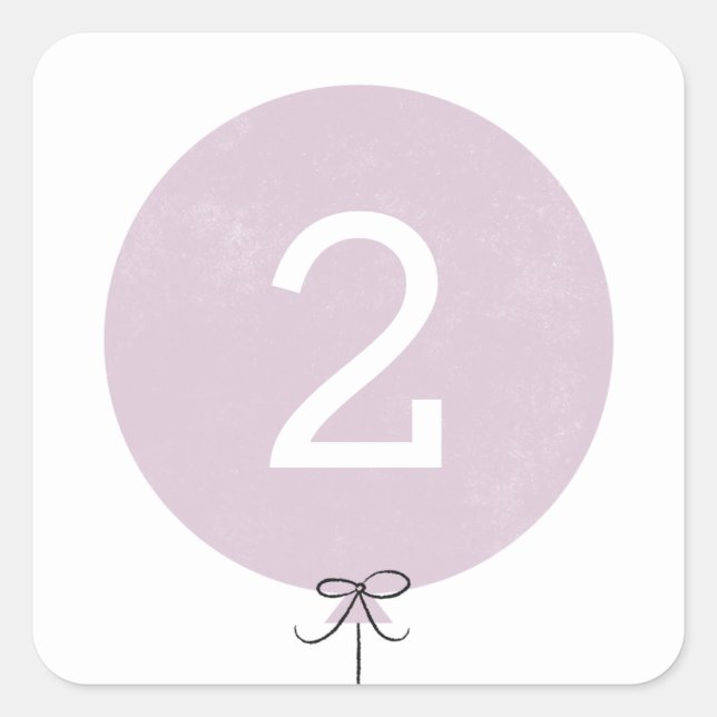 Carré Sticker à ballon - Lavande (Devant)