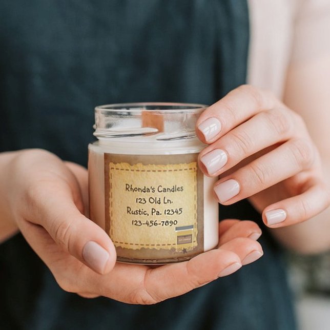 Carré Sticker à bougies Jar (Créateur téléchargé)