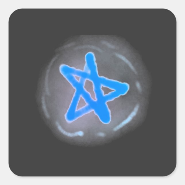 Carré Sticker à bulle étoile (Devant)