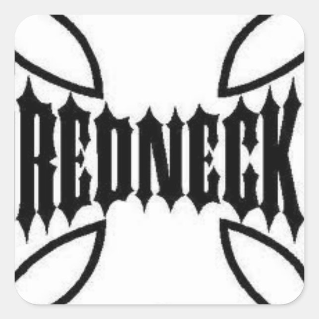 Carré Sticker à cou rouge cool 2 (Devant)