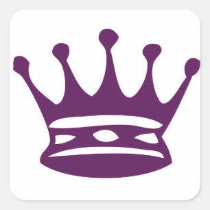 Carré Sticker à couronne violette