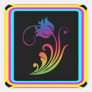 Carré Sticker à fleurs