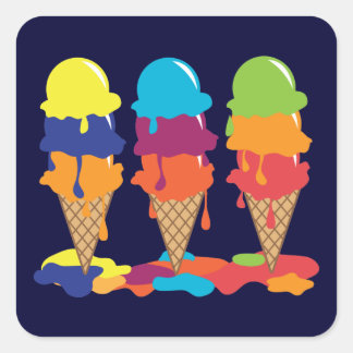 Carré Sticker à la crème glacée