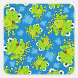 Carré Sticker à motif grenouille mignon