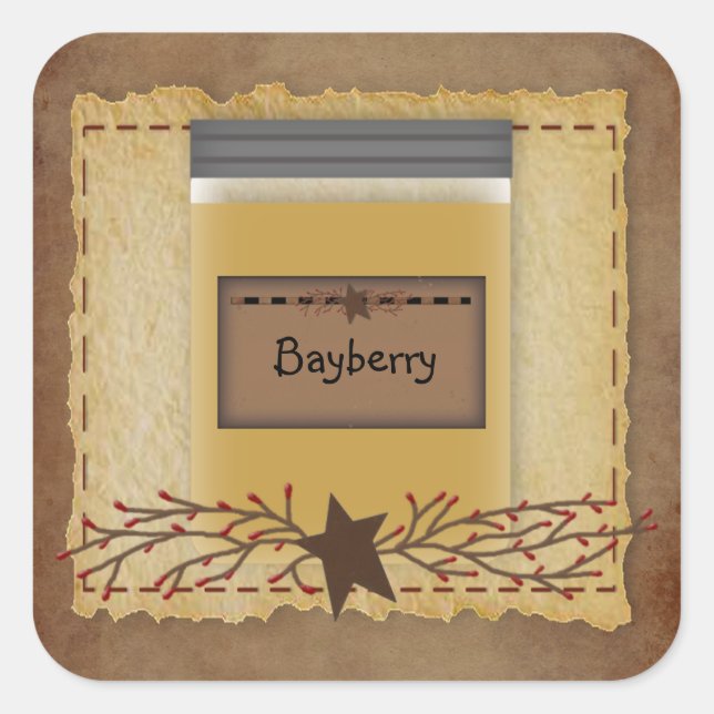 Carré Sticker à odeur personnalisée pour chandelle (Devant)