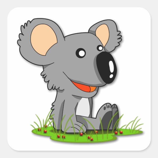Carré Sticker à ours Koala (Devant)