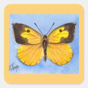 Carré Sticker à papillon Dogface de Californie
