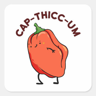Carré Sticker à pistolet casquette-thicc-um Capsicum