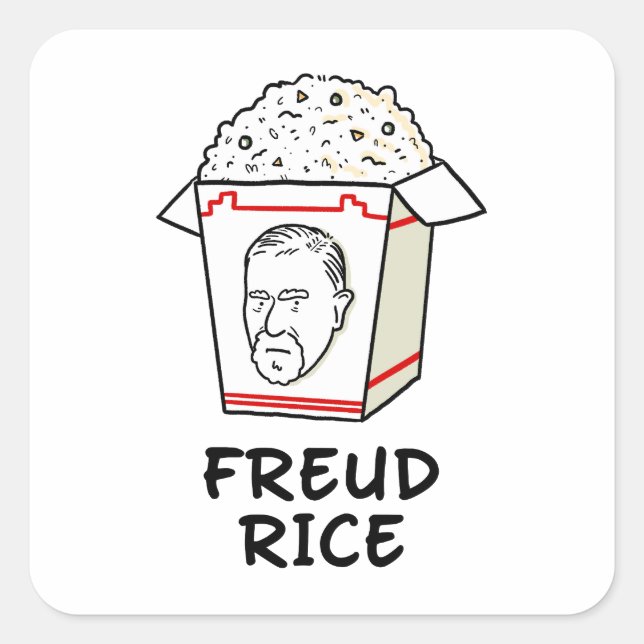 Carré Sticker à pistolet Freud Rice Philosophie (Devant)
