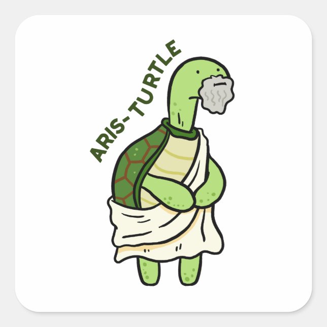 Carré Sticker à pistolet pour tortue Aris (Devant)