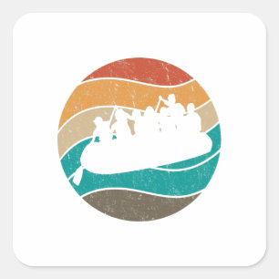 Carré Sticker à Rafting River Sticker