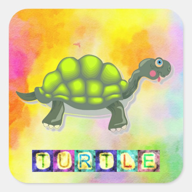 Carré Sticker à tortue (Devant)
