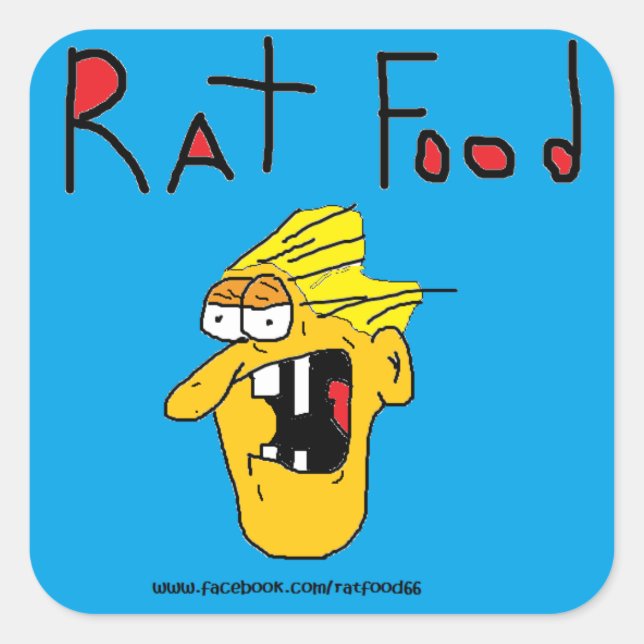 CARRÉ STICKER ALIMENTAIRE RAT POUR LE PROJET WARRIOR BLE (Devant)