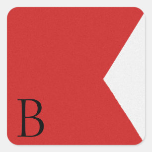 Carré Sticker Alphabet Signal Nautique