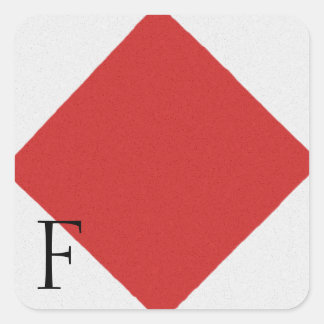 Carré Sticker Alphabet Signal Nautique F