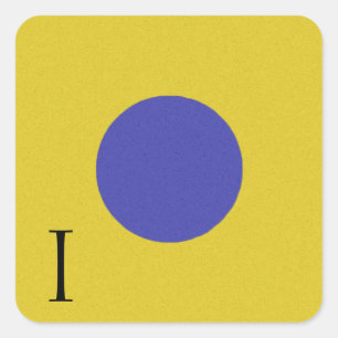 Carré Sticker Alphabet Signal Nautique I