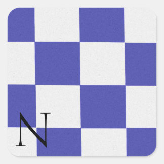 Carré Sticker Alphabet Signal Nautique N
