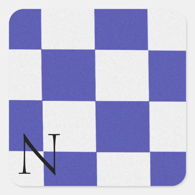 Carré Sticker Alphabet Signal Nautique N (Devant)