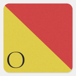 Carré Sticker Alphabet Signal Nautique O
