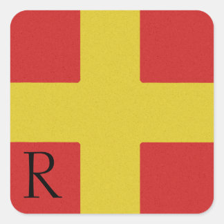 Carré Sticker Alphabet Signal Nautique R