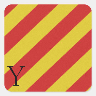 Carré Sticker Alphabet Signal Nautique Y