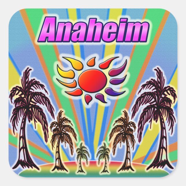 Carré Sticker Anaheim Summer Love (Devant)